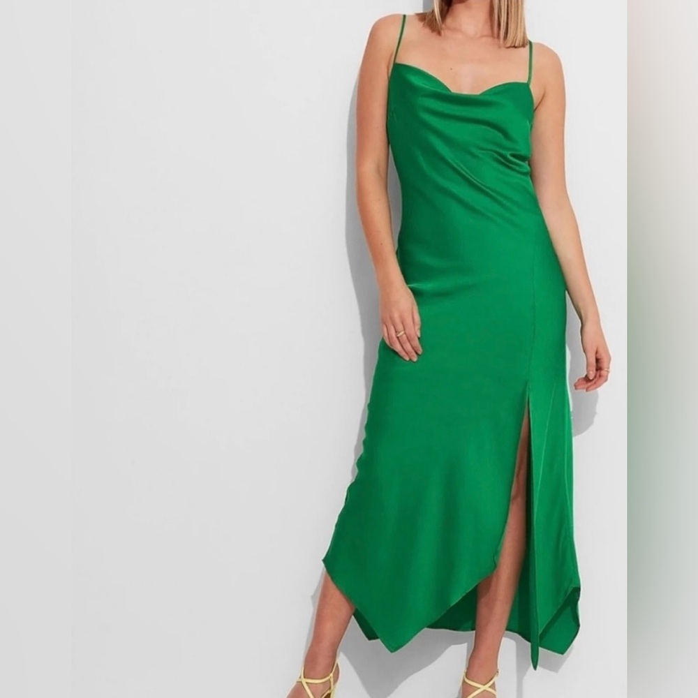 Express Satin Cowl Neck Dress - Size XS